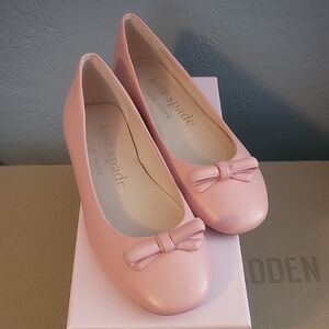 Kate Spade Blush Pink Bow Flats